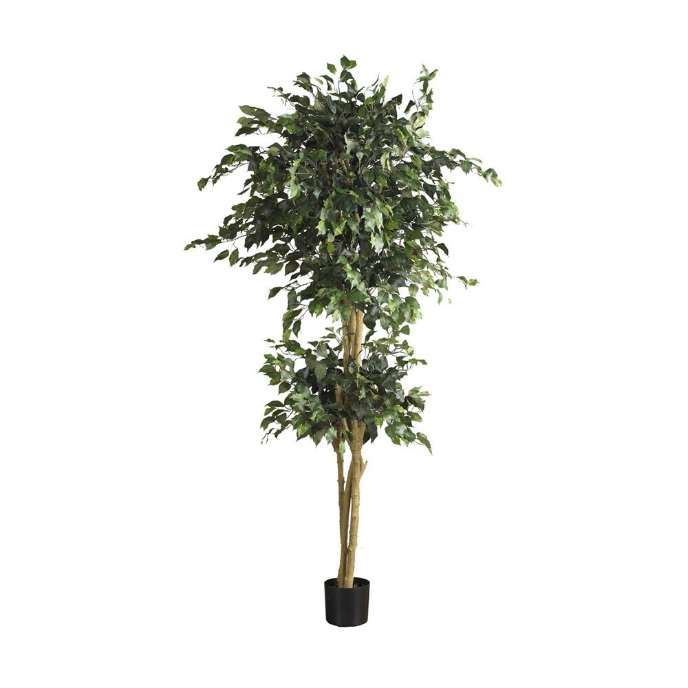 Nearly Natural   6 Double Ball Ficus Silk Tree - Green