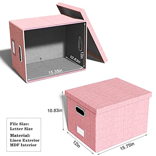 Oterri File Storage Organizer Box,Filing Box,Portable File Box