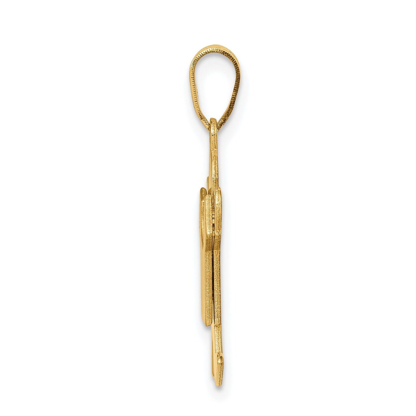 14K Gold The Kids Boy Jumping Charm Pendant Jewelry 25mm x 14mm