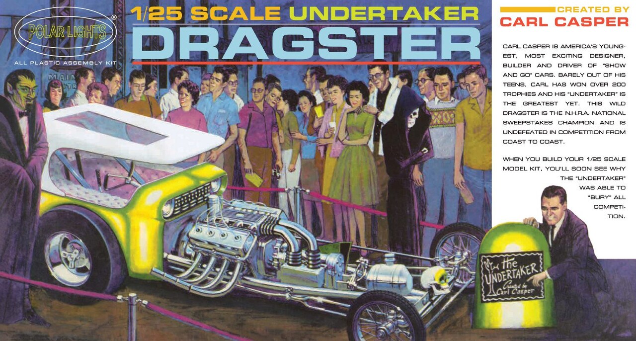 Round2  44951 Carl Casper Undertaker Dragster 1:25 Plastic Model