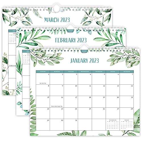 Aesthetic Greenery Wall Calendar - Runs Until July 2024 - The Perfect Monthly Calendar for Easy Planning - Incl. All of 2023