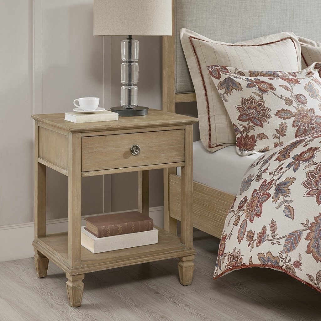 Madison Park Victoria Bedside Table Light Natural See Below