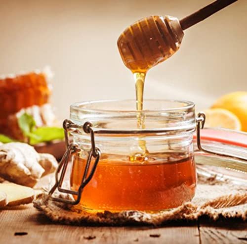 50 Pck Wooden Honey Dipper Stick  8CM Collecting Dispensing Drizzling Jam Portable Wedding Party