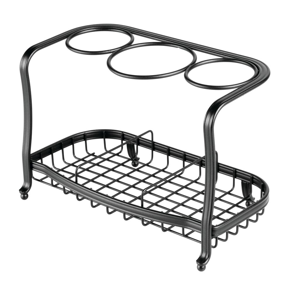 mDesign Bath Countertop Hair Care Styling Tool Organizer Holder