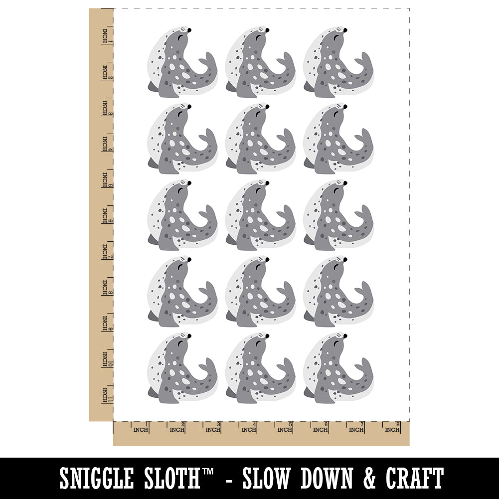Yoga Seal Stretching Back Temporary Tattoo Water Resistant Fake Body Art Set Collection (1 Sheet)