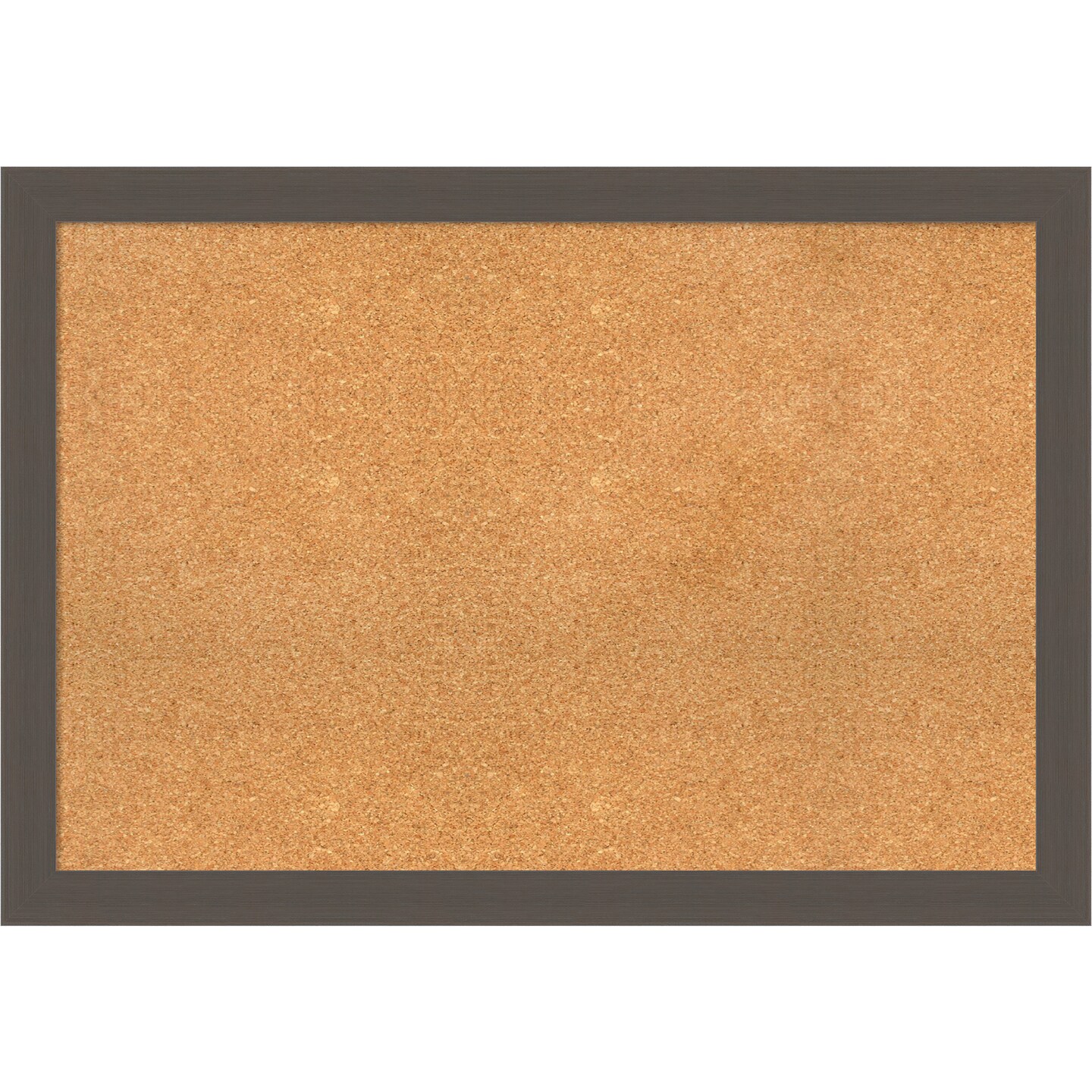 Brushed Framed Corkboard, Natural Cork