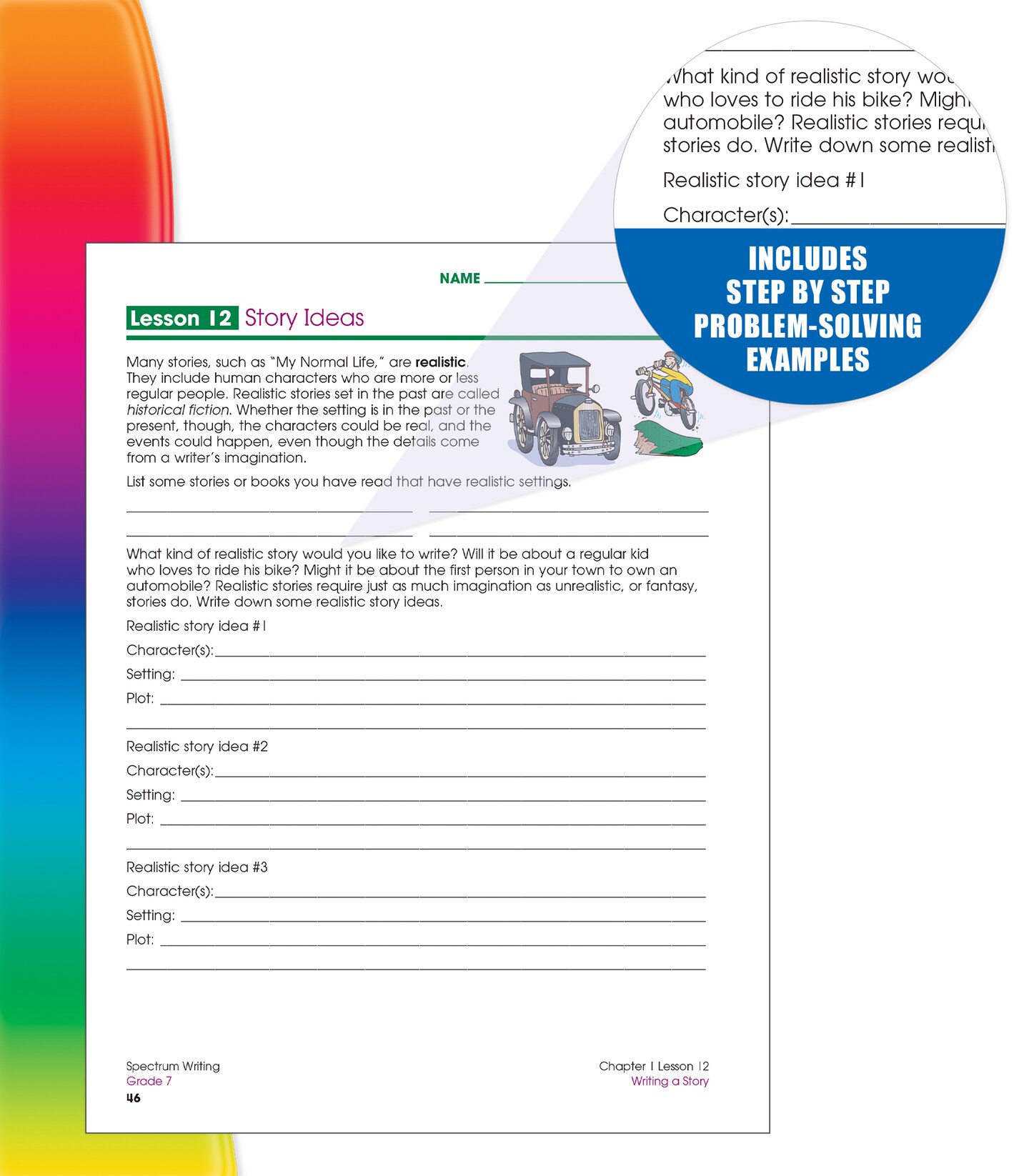 Spectrum Grade 7 Writing Workbook, Learn to Write a Story, to Inform, an Argument, Handwriting Practice for Kids 12-13, Classroom or Homeschool Curriculum