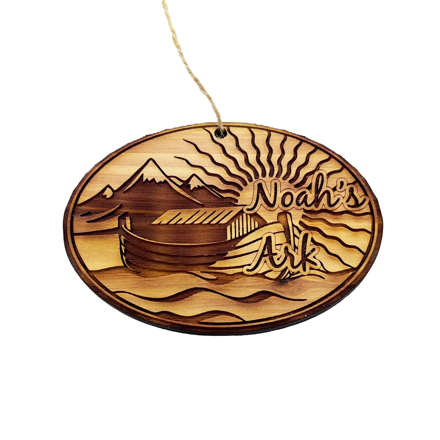 Noahs Ark - Cedar Ornament Noahs Ark - Cedar Ornament