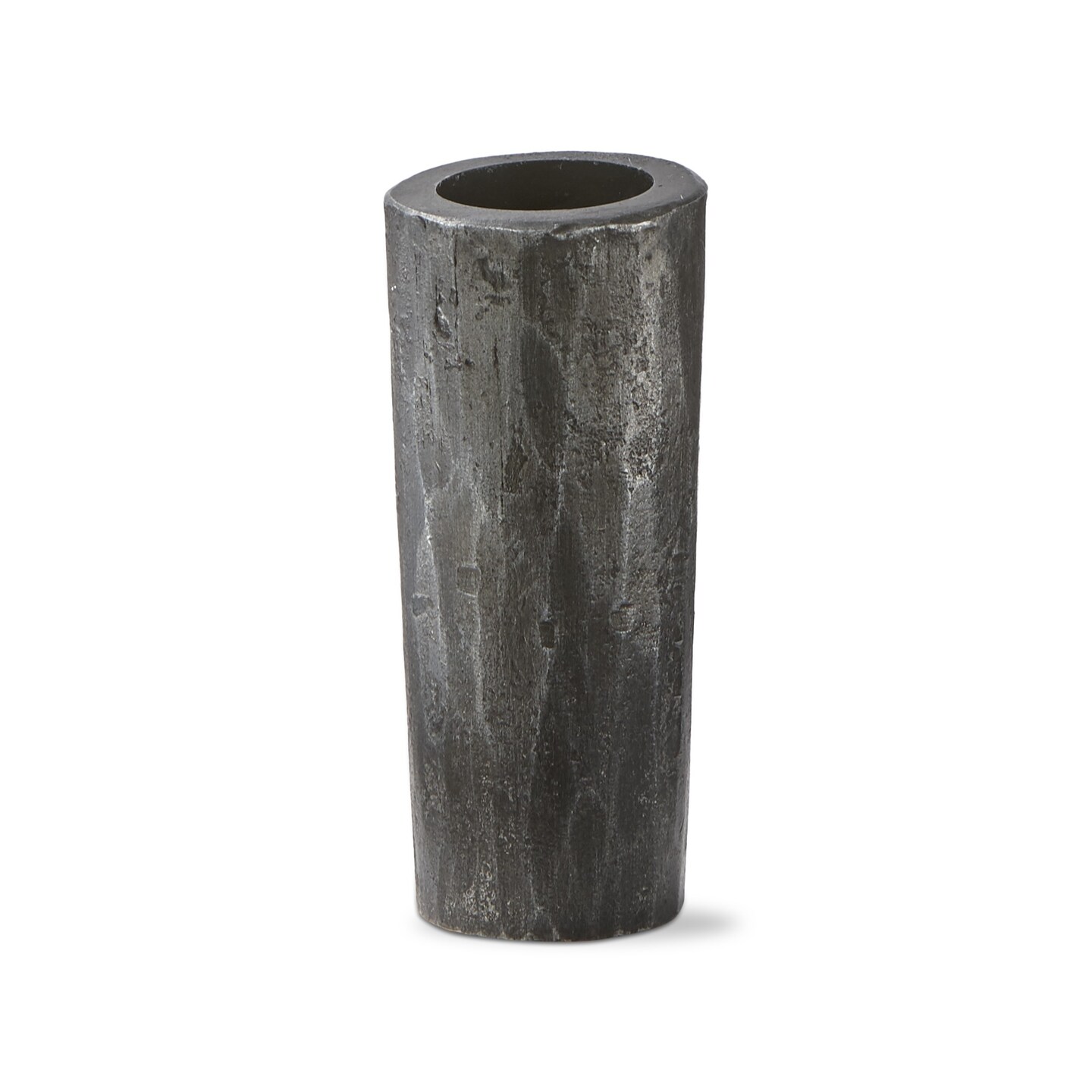 Antique Bronze Hammered Iron Taper Candle Holder Tall, 1.25L x 1.25W x 3.0H inches
