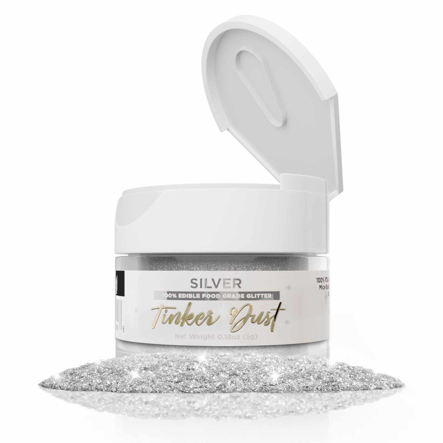 Silver Edible Glitter | Tinker Dust&#xAE; 5 Grams