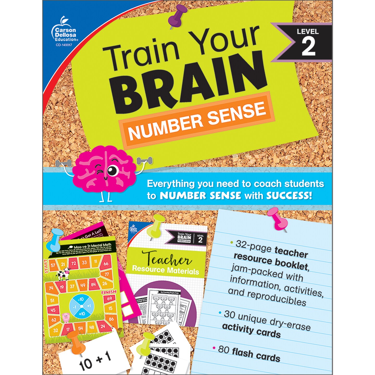 Carson Dellosa Train Your Brain: Number Sense Level 2 Classroom Kit