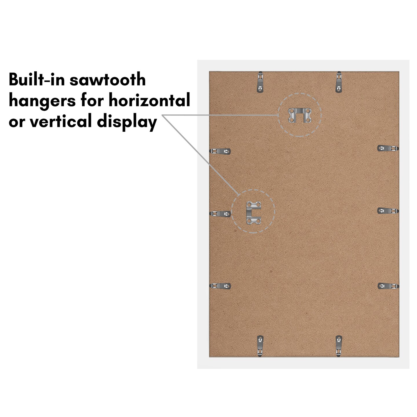 Americanflat Picture Frame Set with Mat - Set of 5 - Photo Frame Set of Five for Wall Display - Plexiglass Cover - Hanging Hardware