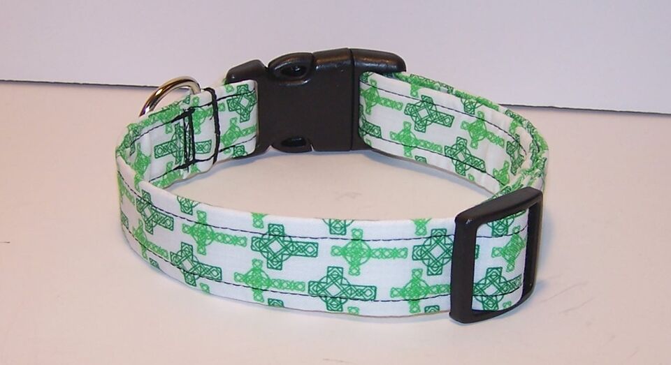 Wet Nose Designs Celtic Cross Dog Collar Irish St Patricks Day Green White MakerPlace by Michaels