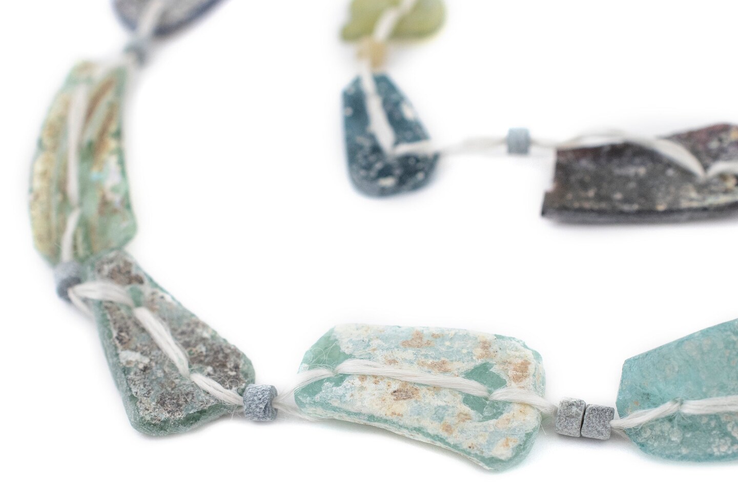 Flat Medley Roman Glass Beads, Genuine Glass Found in Afghanistan, Matte Glass Beads for Jewelry Making, The Bead Chest