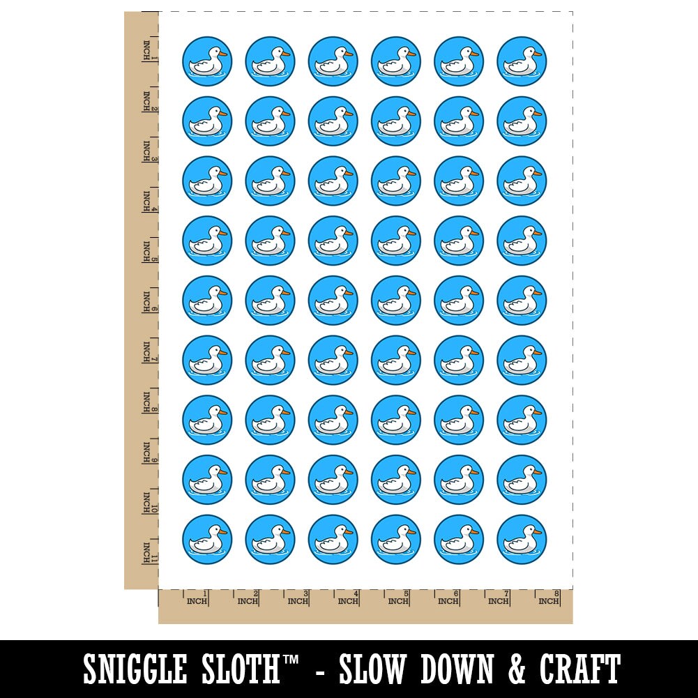 Delightful Duck Swimming on Water Temporary Tattoo Water Resistant Fake Body Art Set Collection (1 Sheet)