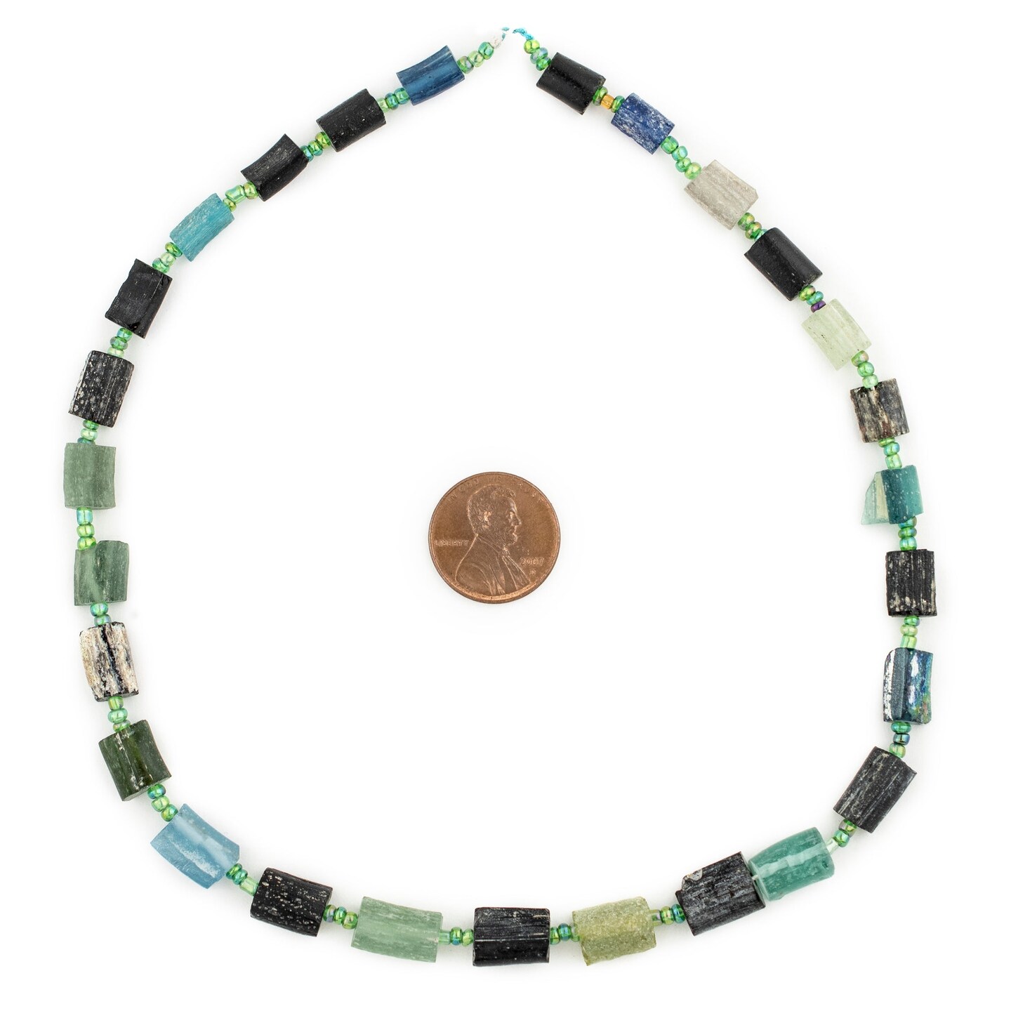 Dark Flat Roman Glass Beads, Genuine Glass Found in Afghanistan, Matte Glass Beads for Jewelry Making, The Bead Chest