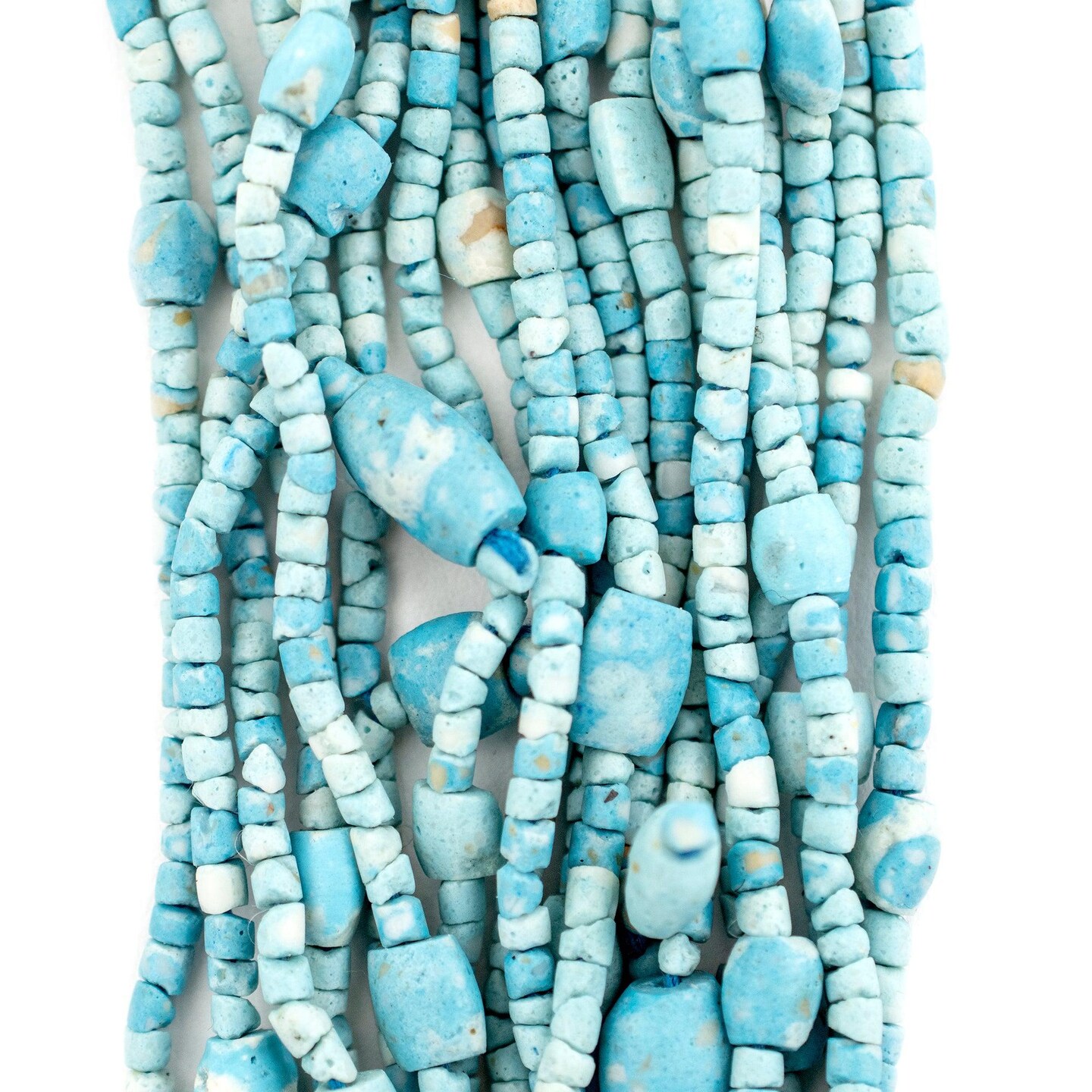 TheBeadChest Middle Eastern Turquoise Heishi Beads 4mm Afghanistan Blue Gemstone 18 Inch Strand
