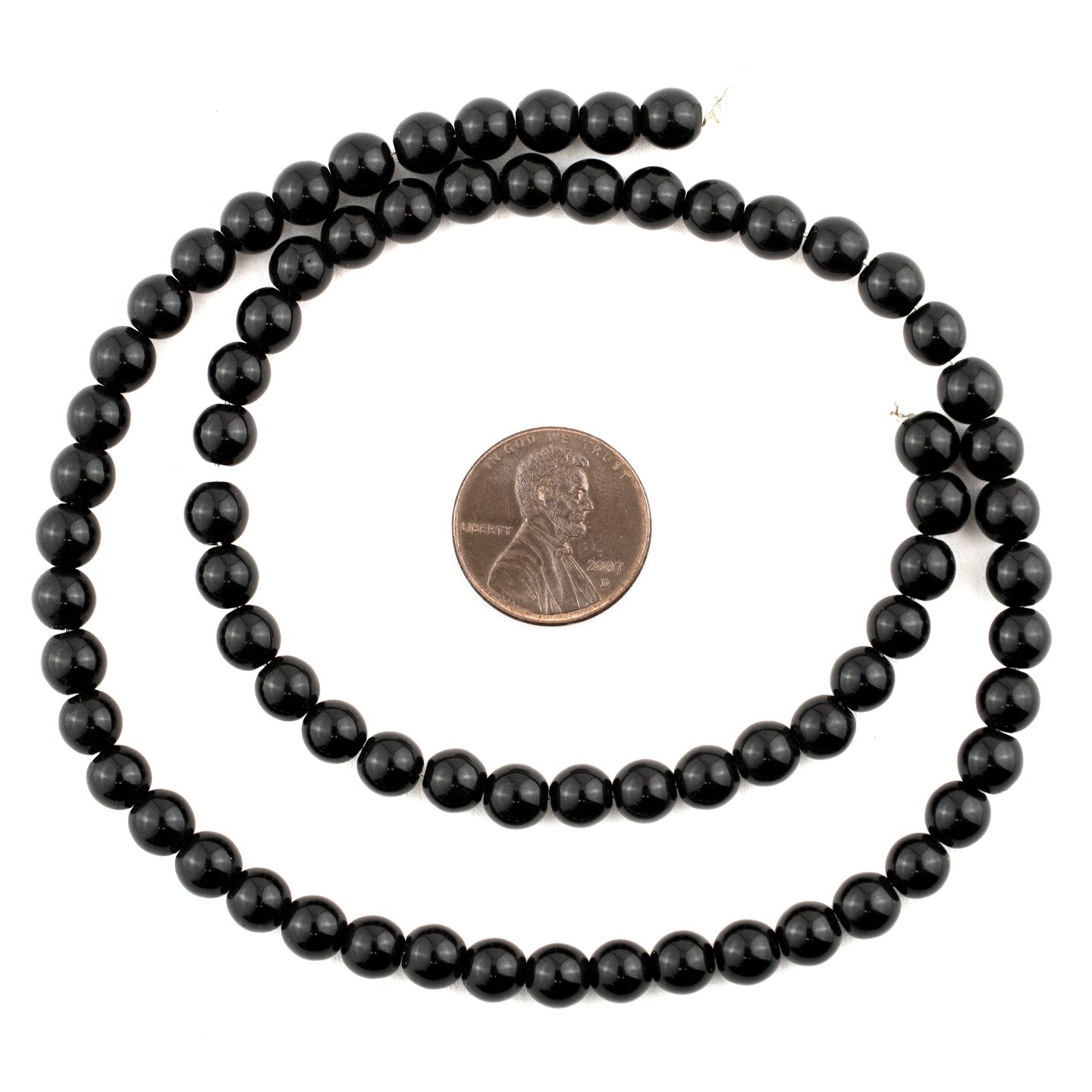 TheBeadChest Round Jet Beads (8mm)