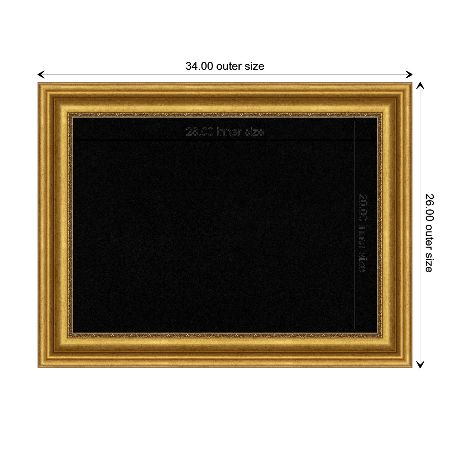 Parlor Framed Corkboard, Black Cork