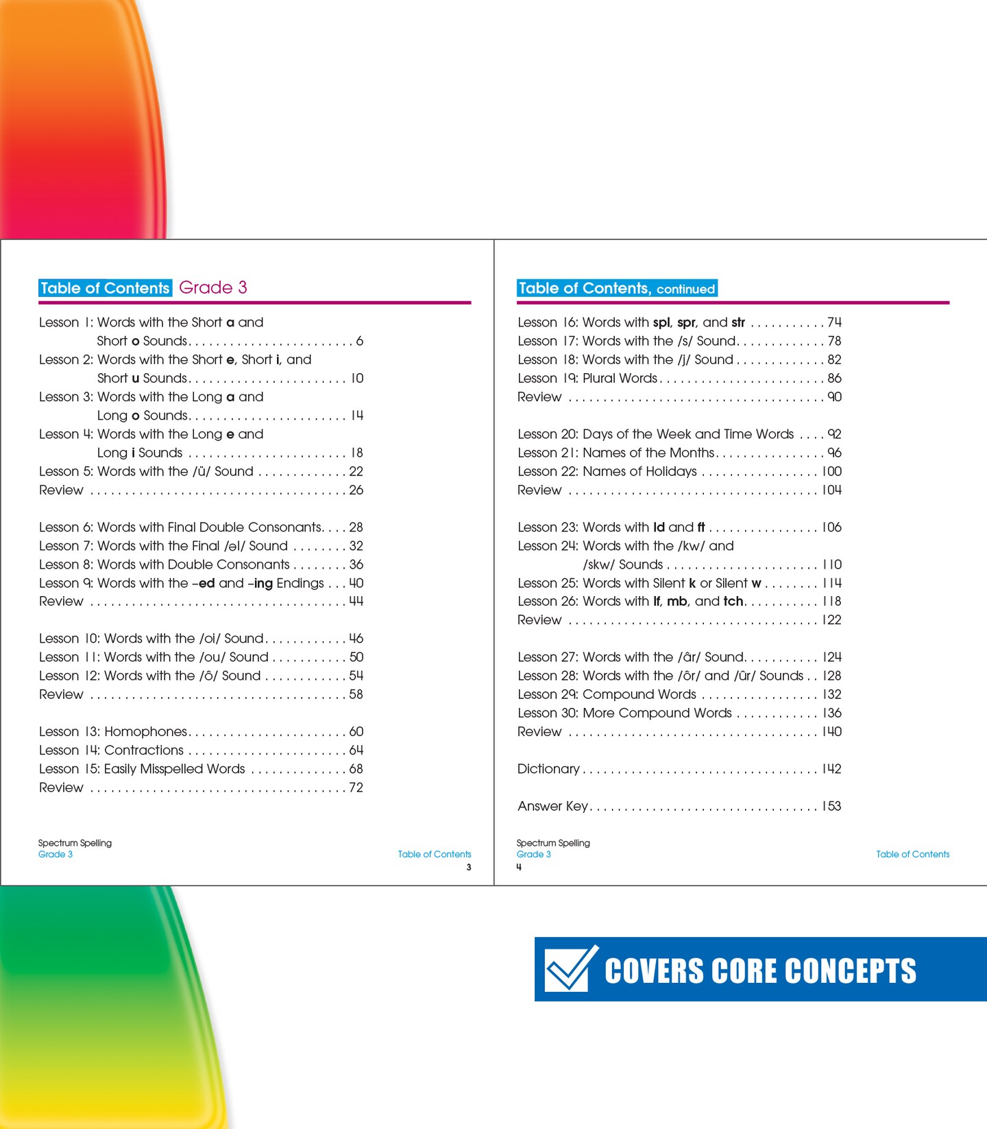 Spectrum Spelling Workbook Grade 3, Ages 8 to 9, 3rd Grade Spelling Workbook Covering Phonics, Handwriting Practice with Vowels, Consonants, Dictionary Skills, and More, Spelling Books for 3rd Grade