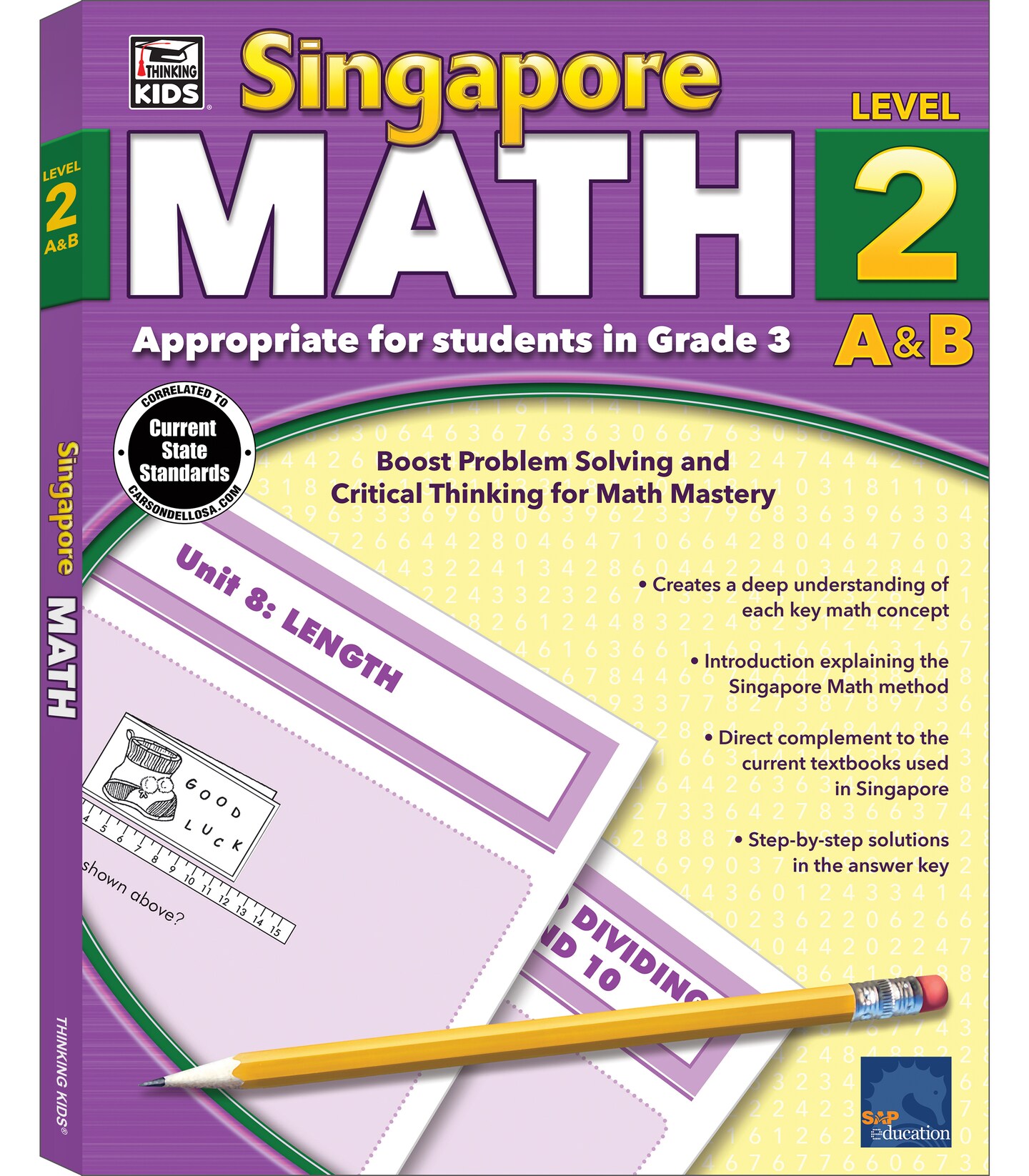 Singapore Math Grade 3, Multiplication Workbook, Division, Fractions and More for Homeschool and Classroom