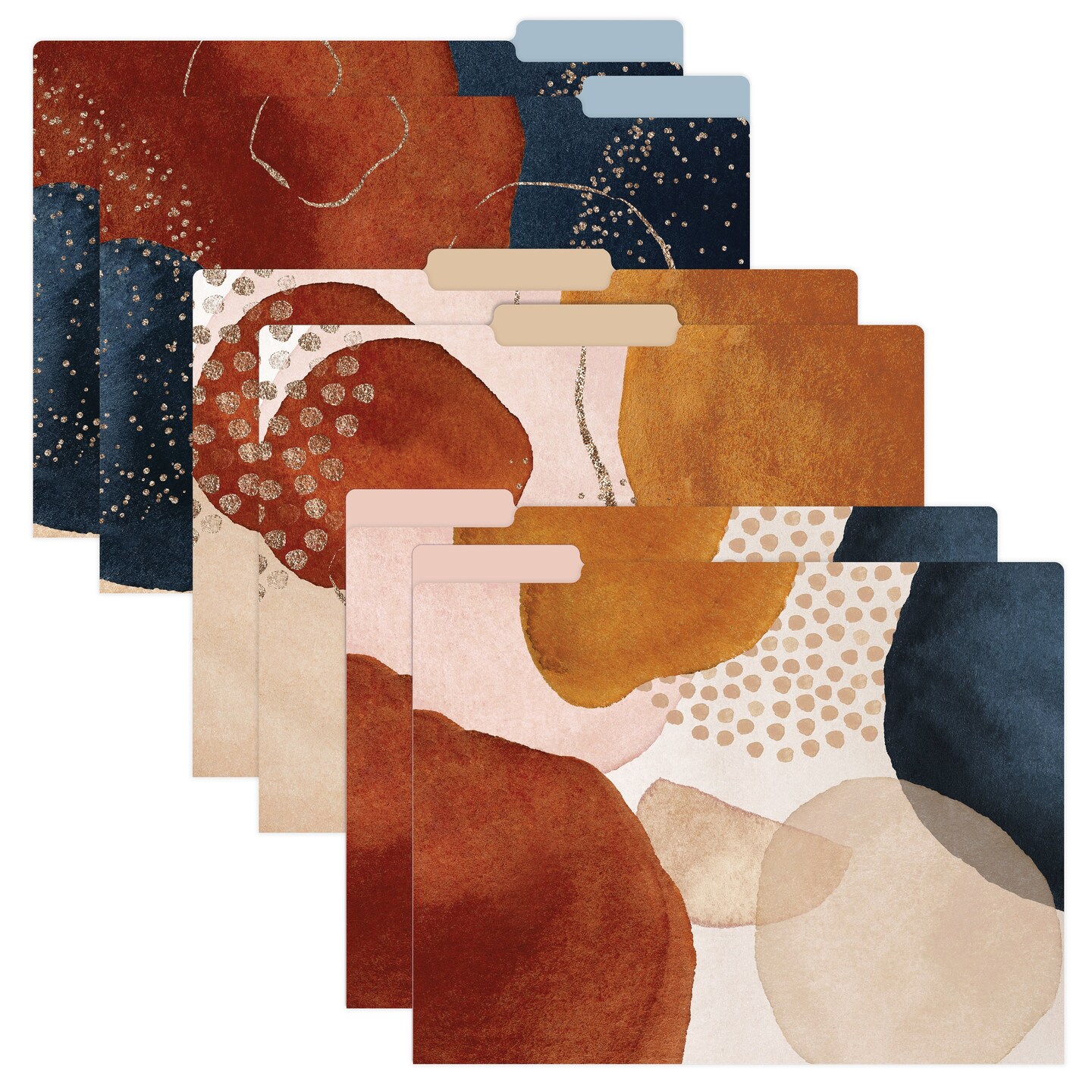 bloom daily planners File Folder Set, Earthy Abstract