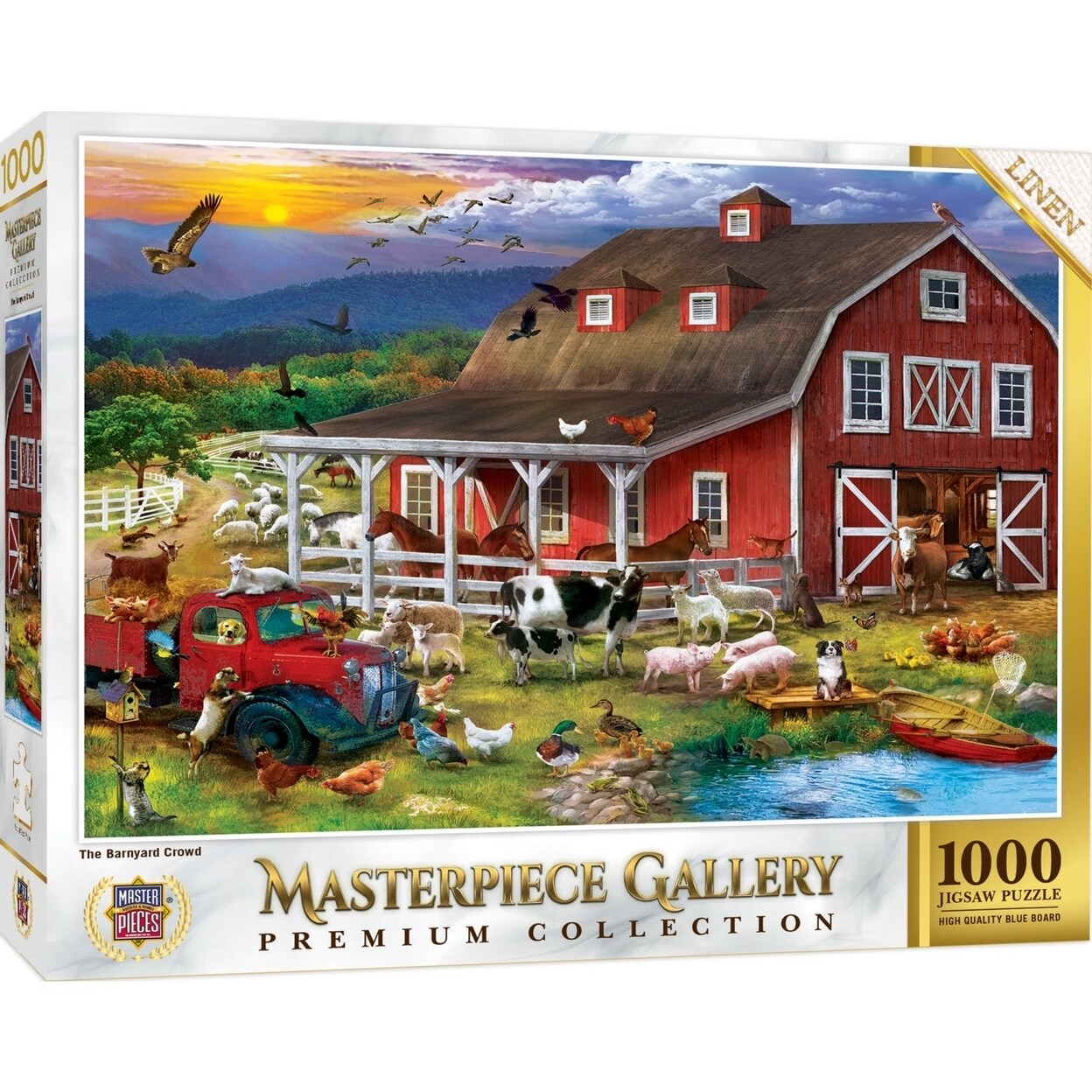 MasterPieces Masterpiece Gallery - The Barnyard Crowd 1000 Piece Jigsaw Puzzle