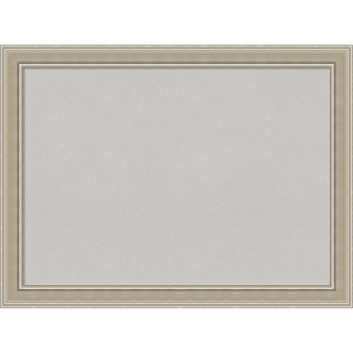 Mezzo Silver Wood Framed Corkboard, Grey Cork
