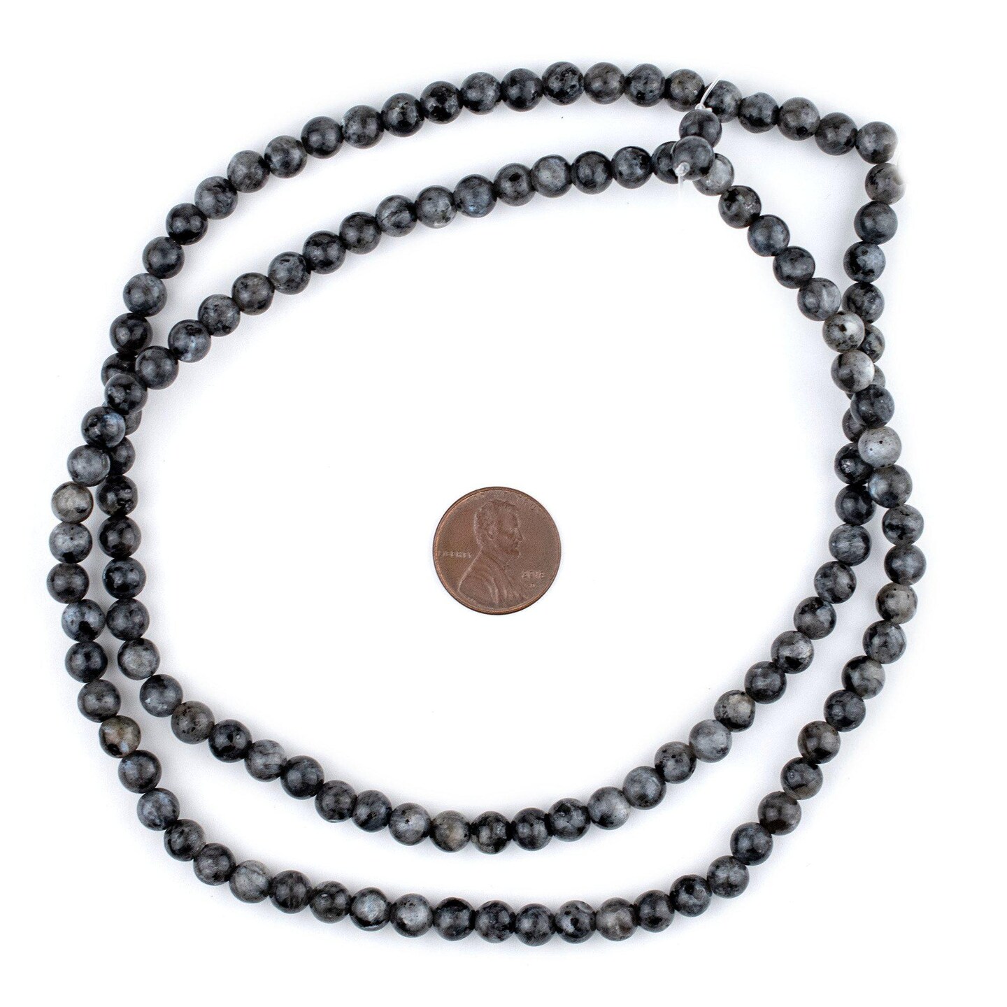 TheBeadChest Round Labradorite Beads (6mm): Organic Gemstone Round Spherical Energy Stone Healing Power Crystal for Jewelry Bracelet Mala Necklace Making