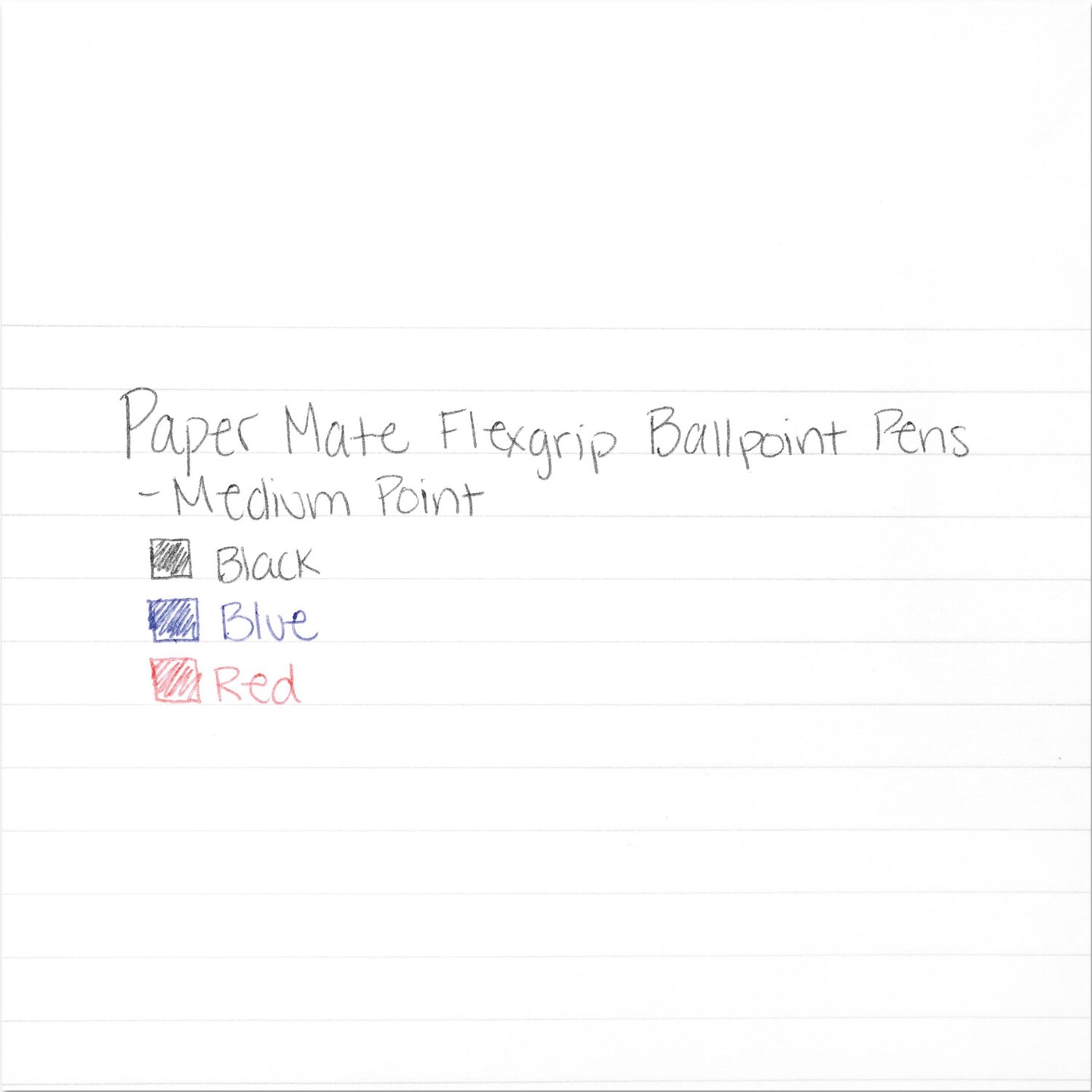 Papermate FlexGrip Ultra Stick Ballpoint Pen, Medium 1mm, Black Ink, Gray Barrel, Dozen