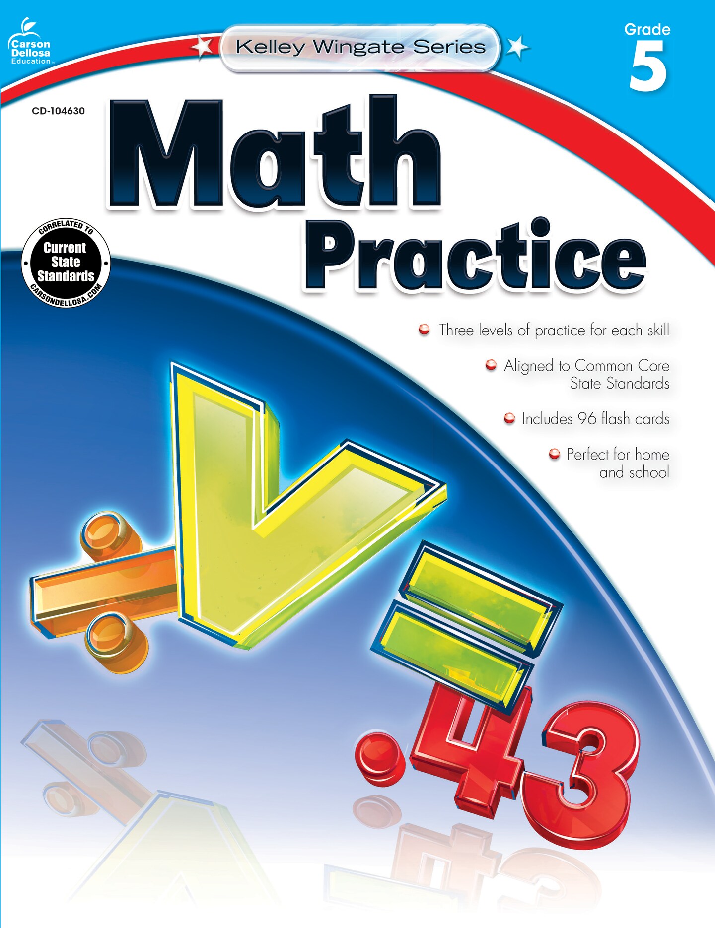 Carson Dellosa 5th Grade Math Workbook, Algebra, Word Problems, Place Value, Multiplication, Division, Fractions, Decimals, Geometry, and More, Classroom or Homeschool Curriculum