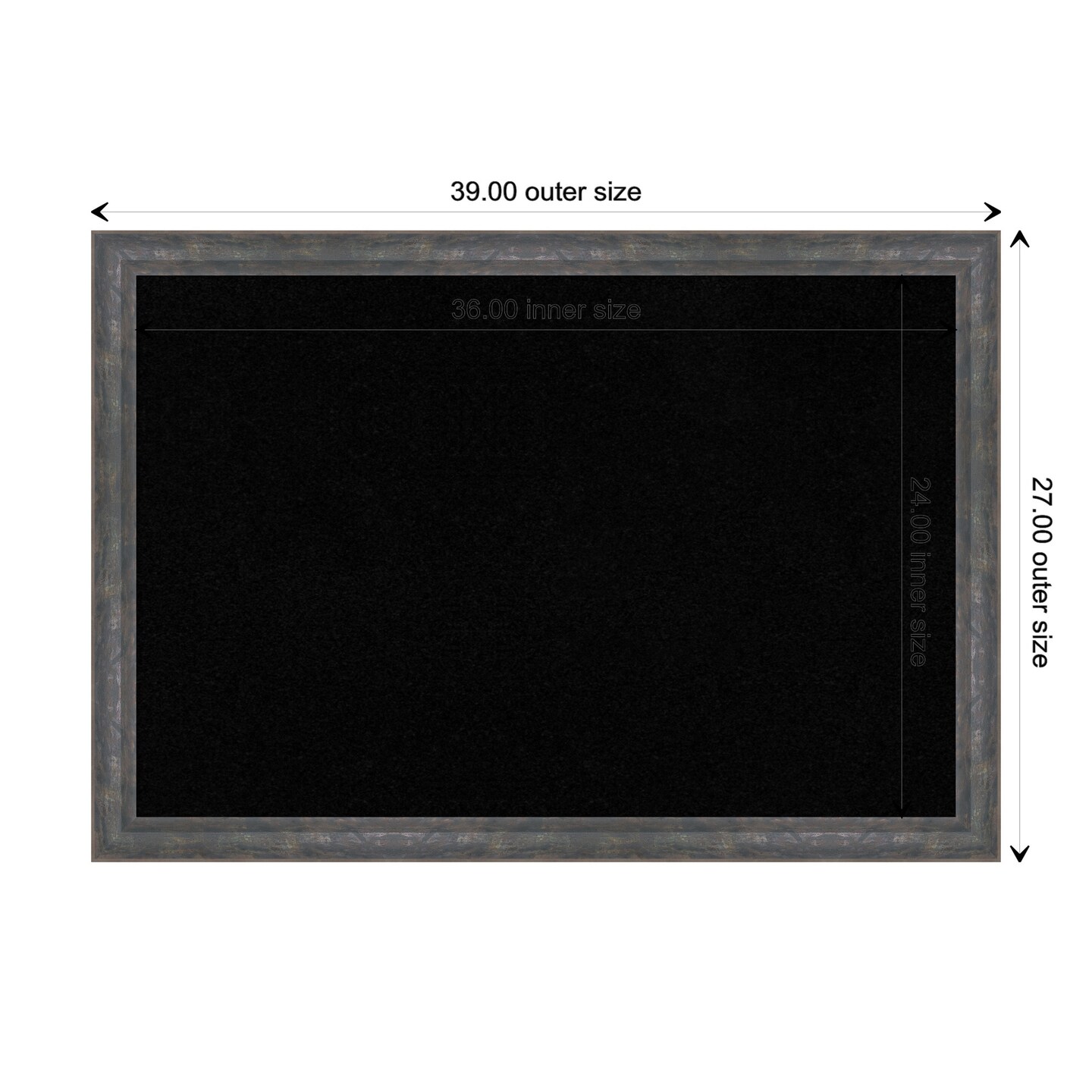 Angled Wood Framed Corkboard, Black Cork