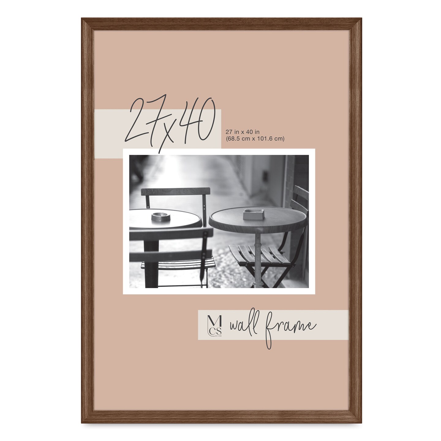 MCS Classic Edge Frame - 27&#x22; x 40&#x22; Walnut