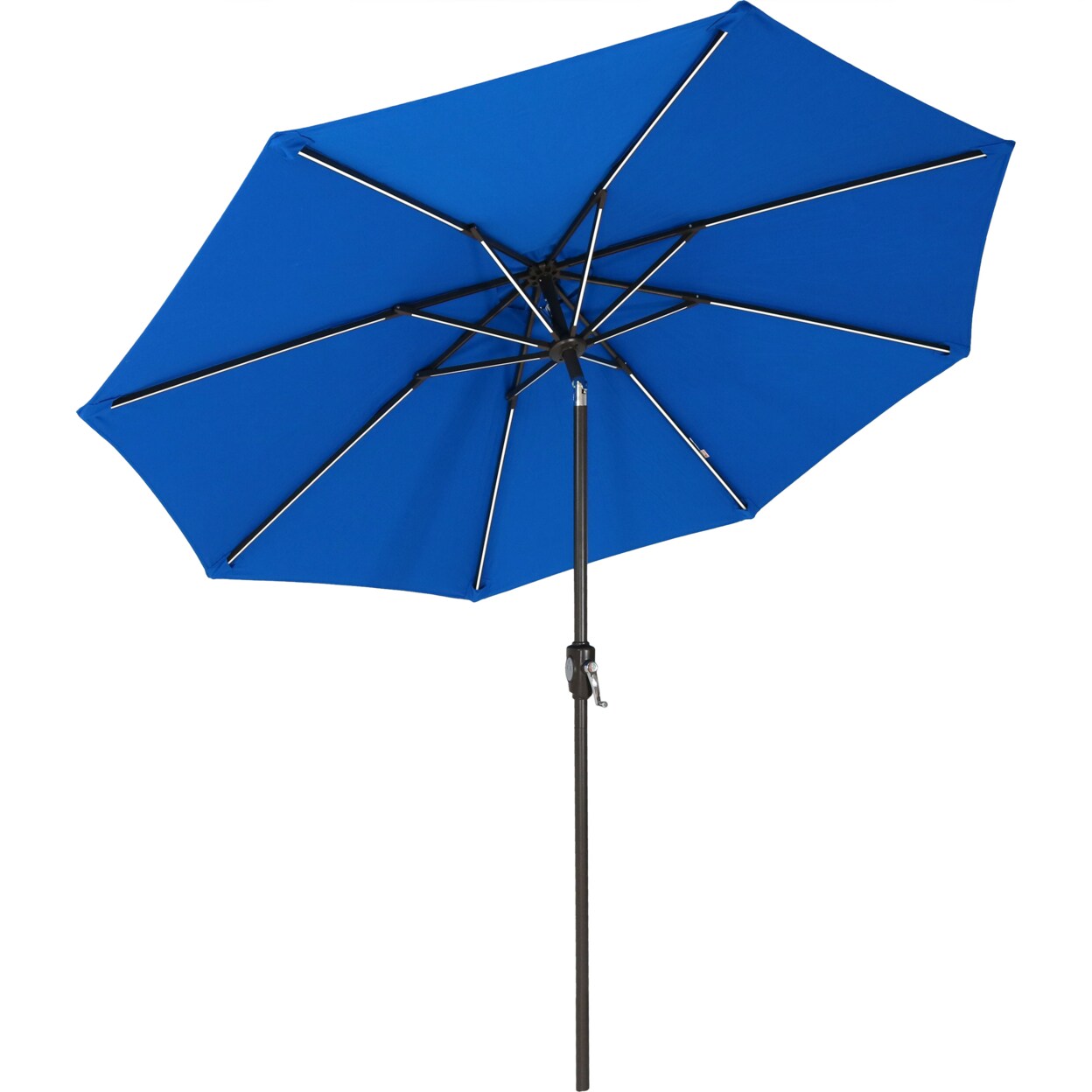 Sunnydaze 9 Ft Solar Sunbrella Patio Umbrella With Tilt - Pacific Blue