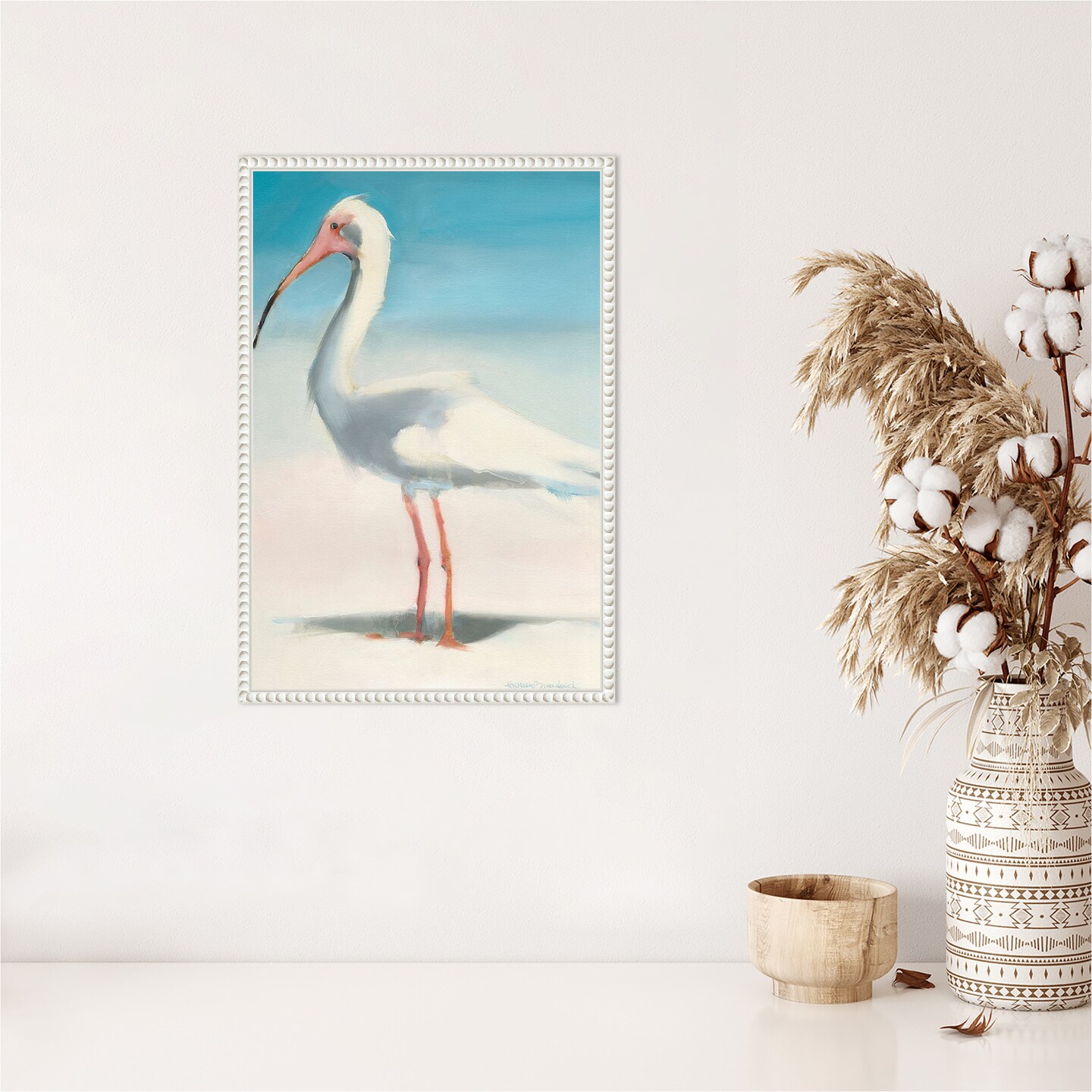Boca Ibis by Kathleen Broaderick Framed Canvas Wall Art
