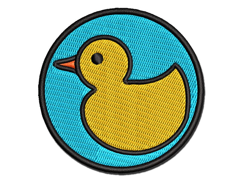 Rubber Ducky Multi Color Embroidered Iron On Patch Applique Michaels 8087