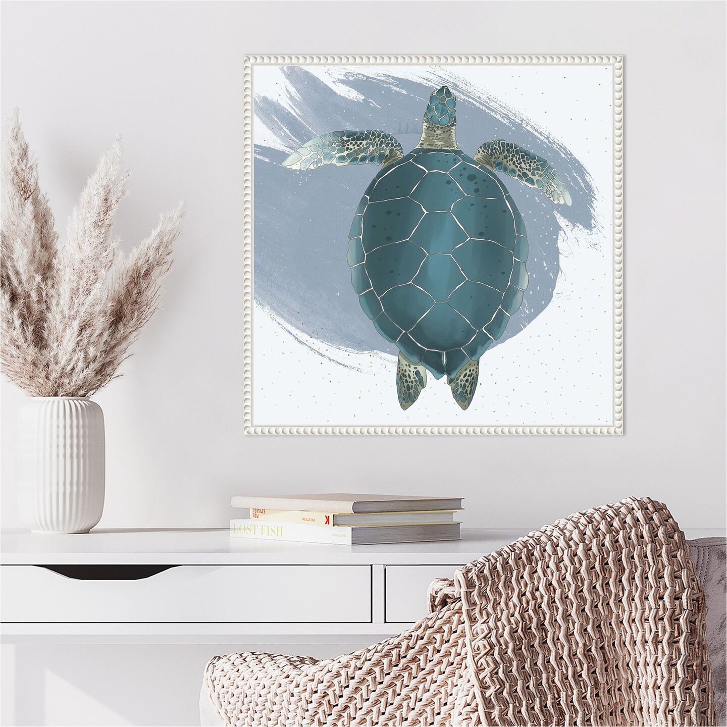 Sea Turtle by Lucca Sheppard Framed Canvas Wall Art