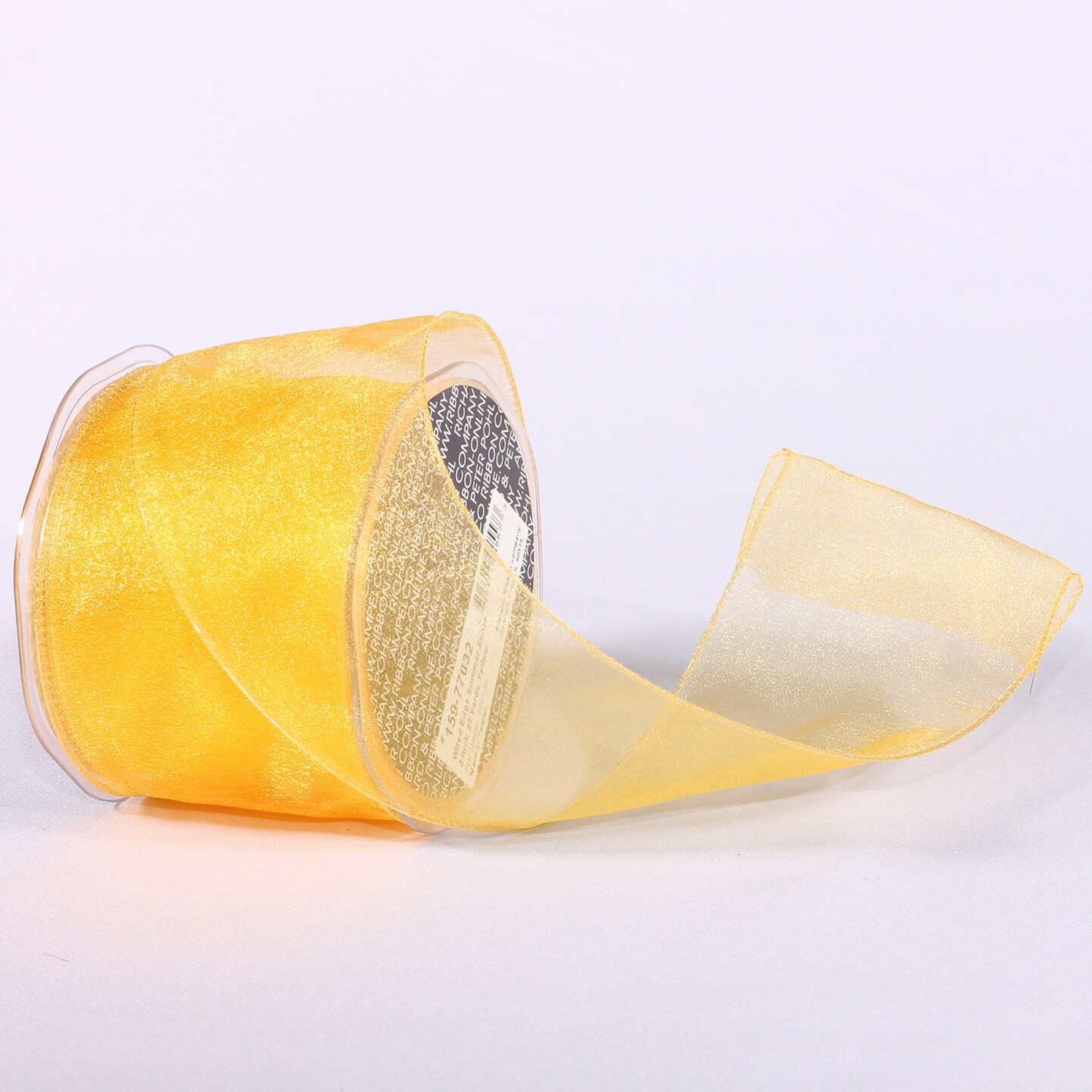The Ribbon People Yellow Solid Sheer Wired Craft Ribbon 3&#x22; x 27 Yards