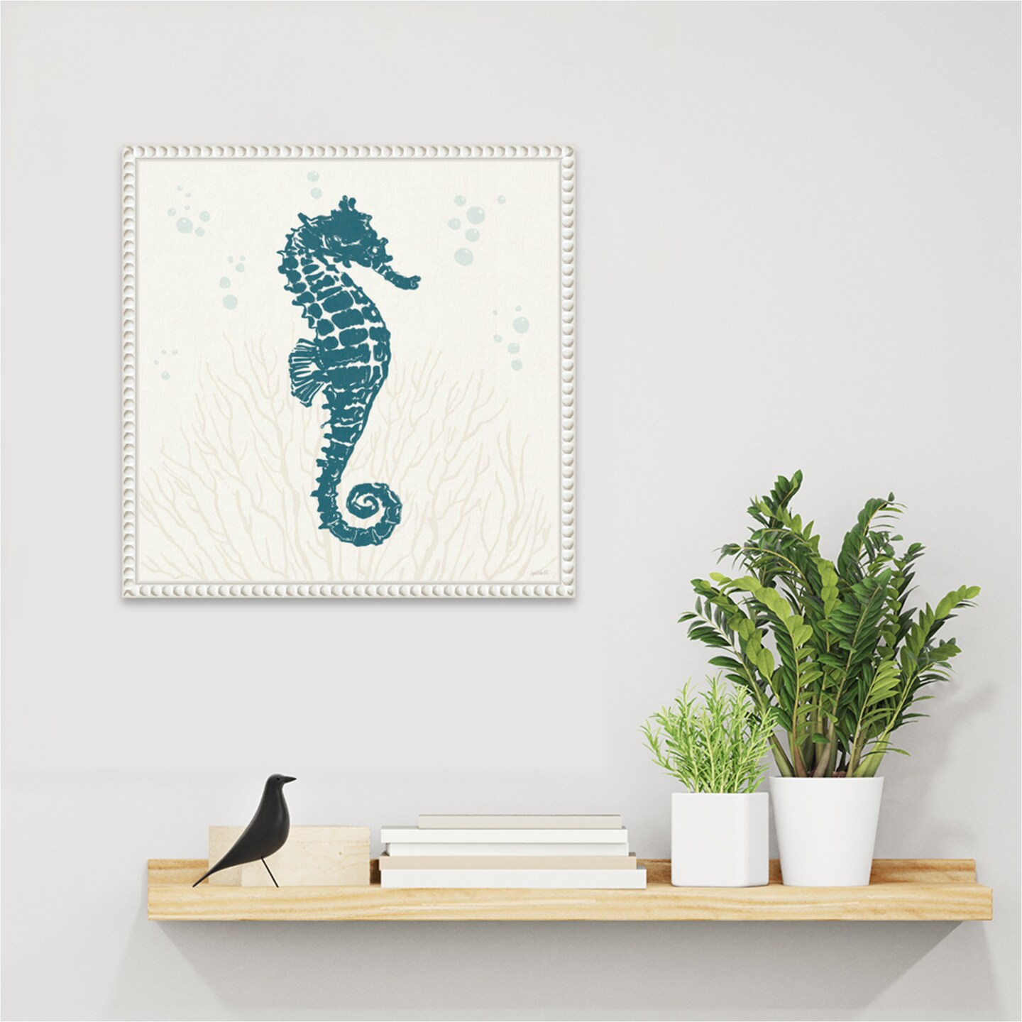 Seaside Style II Blue by Anne Tavoletti Framed Canvas Wall Art