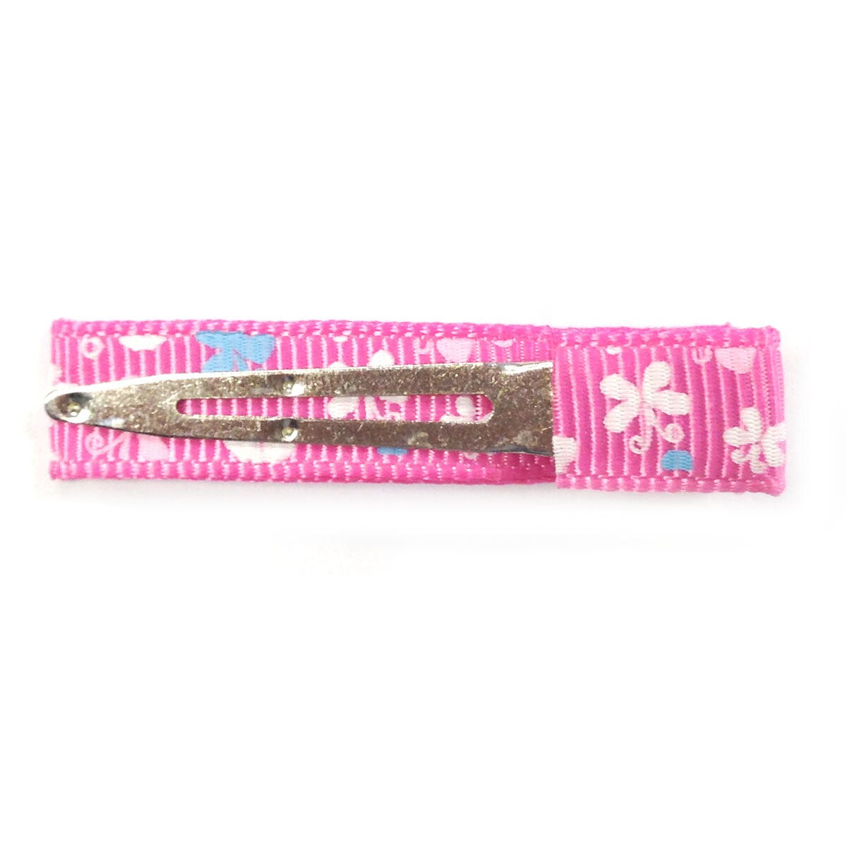 Wrapables Girls Ribbon Lined Alligator Clips (Set of 8), Hearts and Flowers