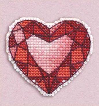 Badge - Heart 1173 Counted Cross Stitch Kit