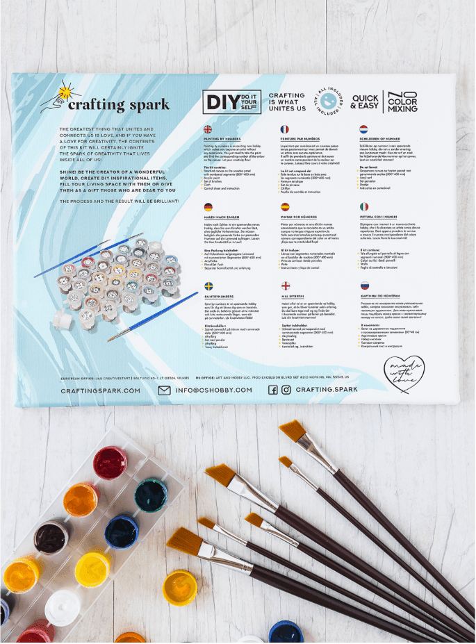Painting by Numbers kit Crafting Spark European Street A093 19.69 x 15.75 in