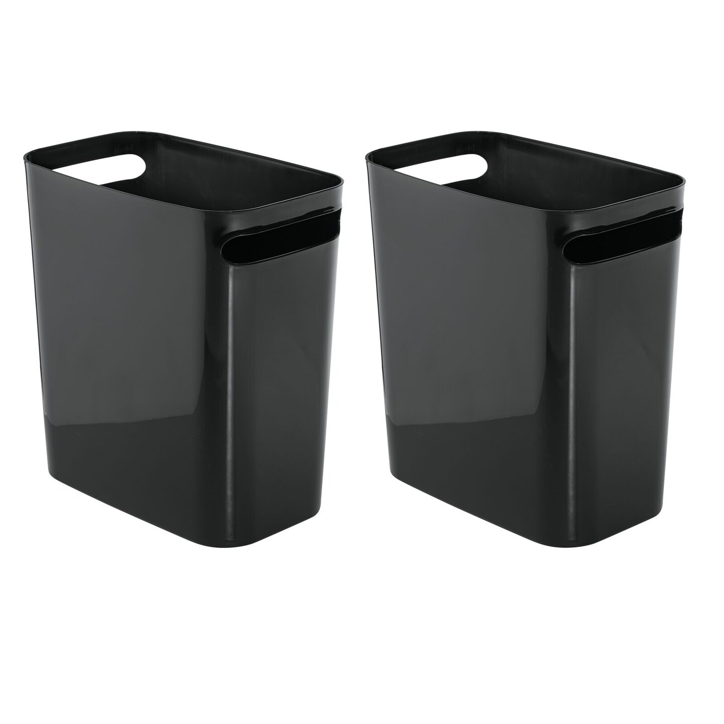 mDesign Plastic Slim Large 2.5 Gallon Trash Can Wastebasket