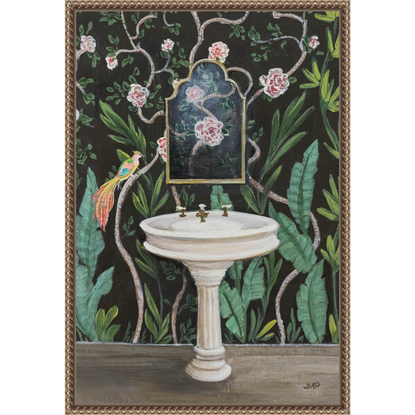 Botanical Bath I by Julia Purinton Framed Canvas Wall Art