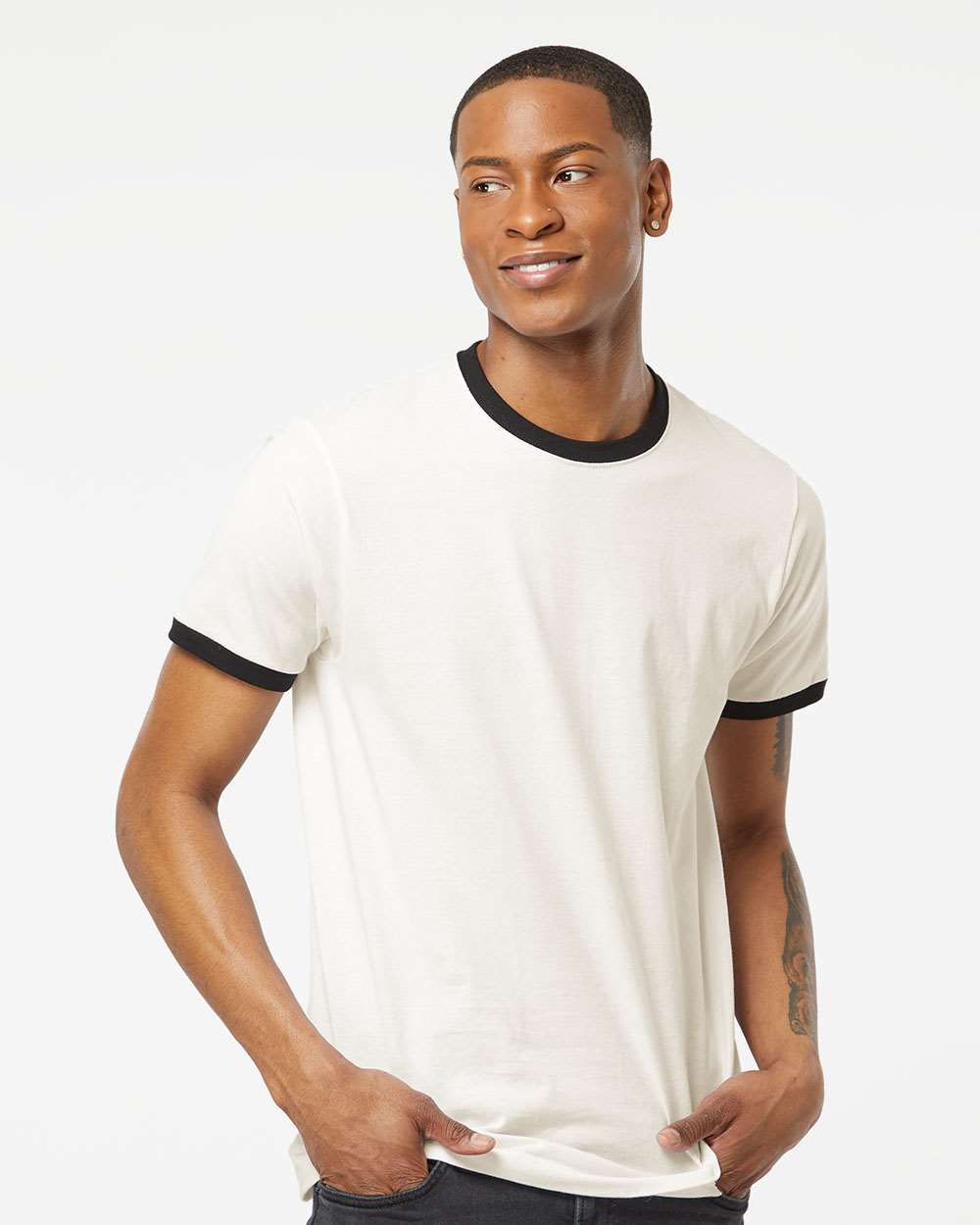 Tultex&#xAE; Fine Jersey Ringer Crewneck Short Sleeve T-Shirt