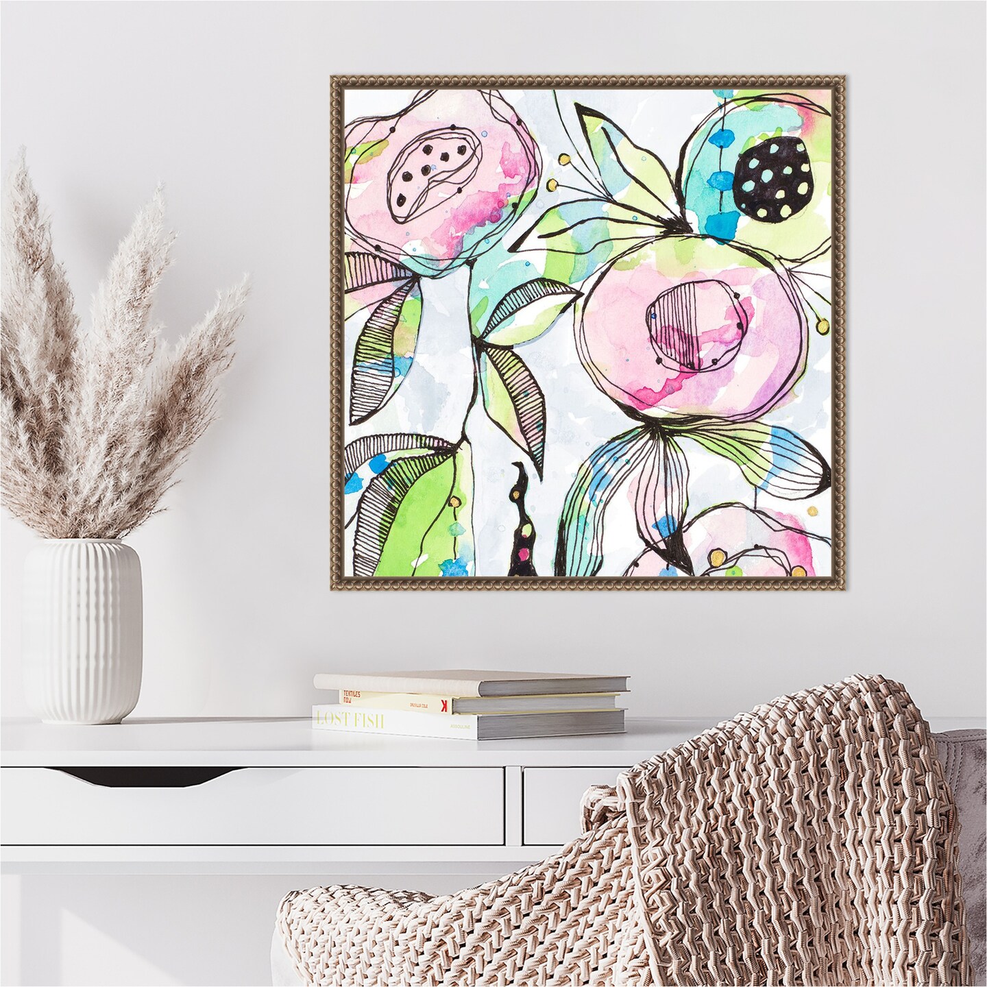Blooming Summer by Krinlox Framed Canvas Wall Art