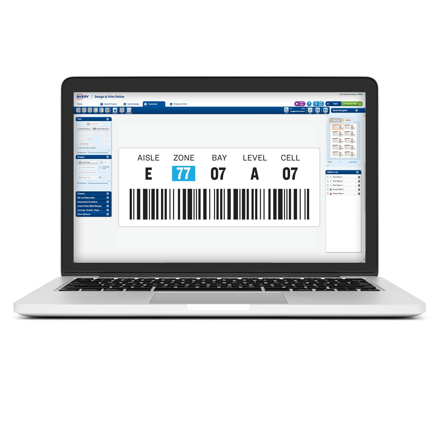 Avery Surface Safe ID Labels, 4&#x22; x 6&#x22;, Water Resistant, Matte White, Removable Adhesive, 100 Labels (61505)