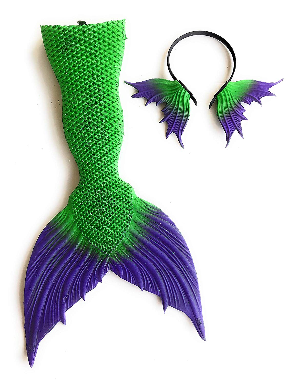 Little Mermaid Ariel Inspired 2 pc Costume Accessory Kit with Mermaid Tail and Headband