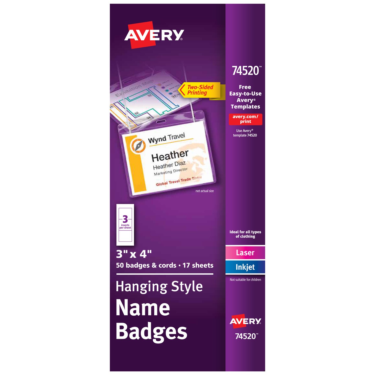 Avery customizable name badges 3 x 4 printable name tag inserts 50