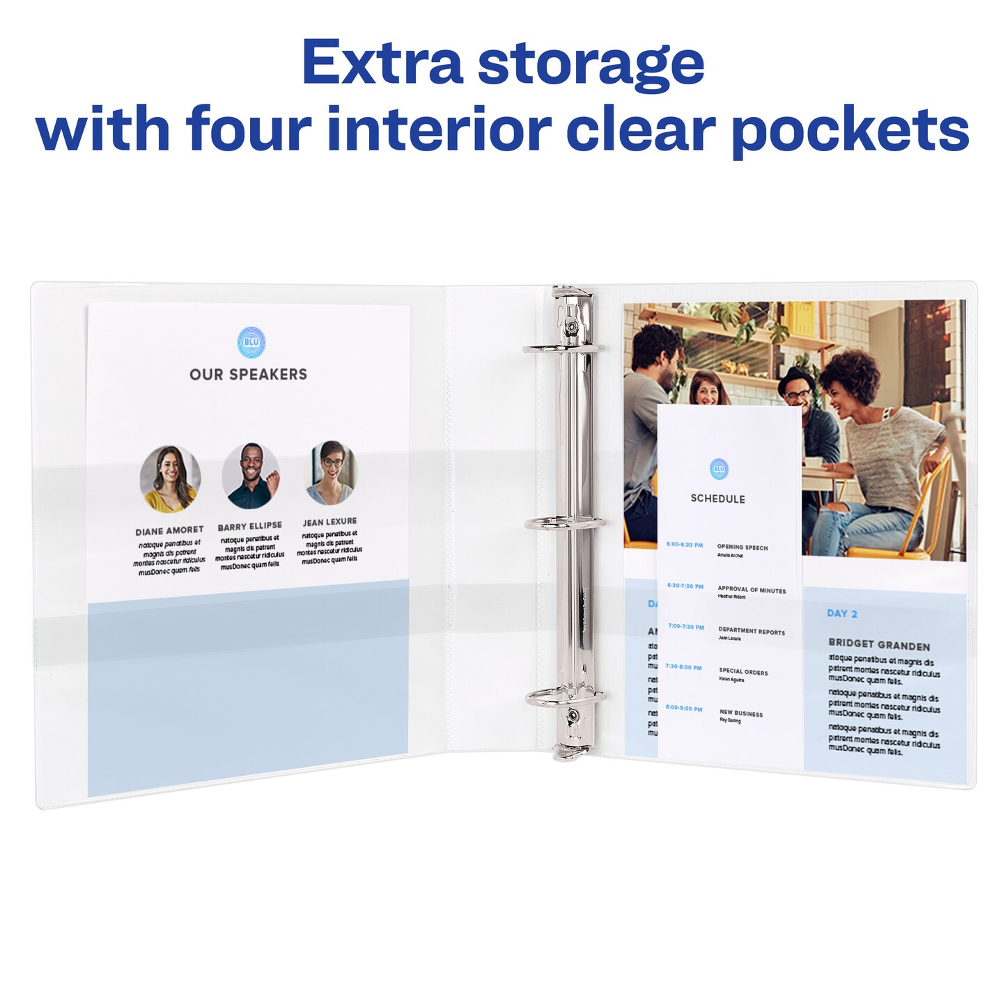 Avery Durable View 3 Ring Binder, 1.5" EZD Rings, 1 White Binder (09401)